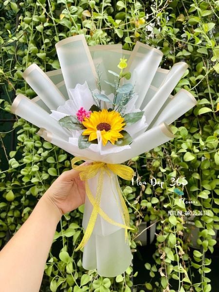 Bó hoa sáp 1 bông Lung Linh HST16