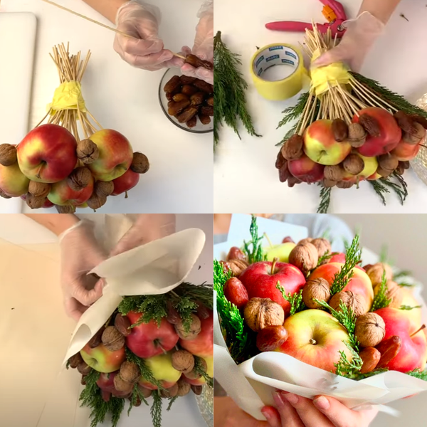 Cách Bó Hoa Trái Cây