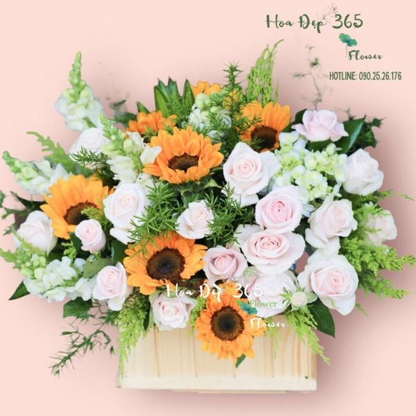 Love Forever - HCH27 - Hộp hoa tặng mẹ nhân dịp sinh nhật