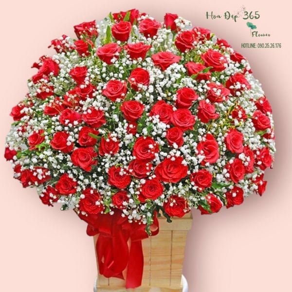 Bó hoa 20/10 có tên gọi Nồng Cháy - HCH79 để tặng cho người thân, sếp, người yêu đầy ý nghĩa