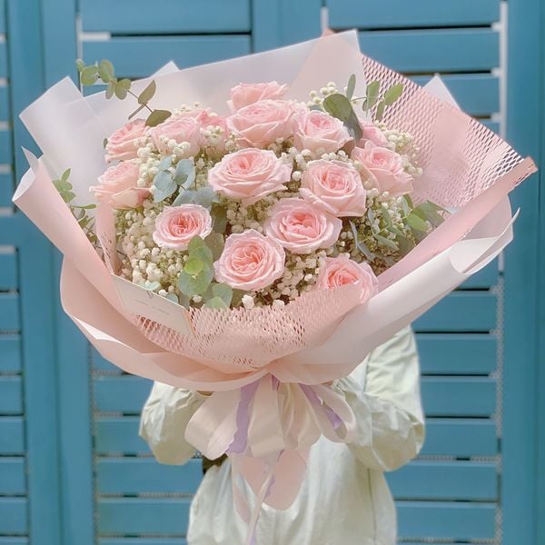 Bó hoa hồng phấn tặng mẹ sẽ là một món quà cực đáng yêu nhân Ngày Của Mẹ
