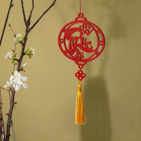 Tranh chữ Phúc mang không khí ngày Tết cổ truyền vào từng góc nhỏ trong nhà