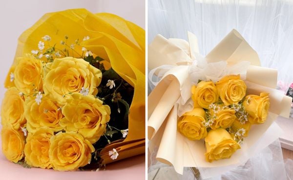 Hoa hồng vàng thường xuất hiện trong những ngày lễ tốt nghiệp
