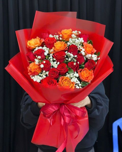 Hoa Bó Dài: Bó Hoa Rực Cháy Yêu Thương - HBD309