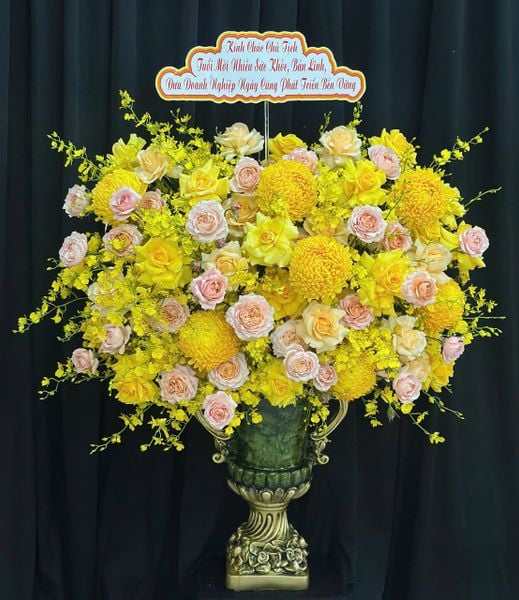 Hoa Cắm Bình: Bình Hoa Ánh Vàng - HCB92
