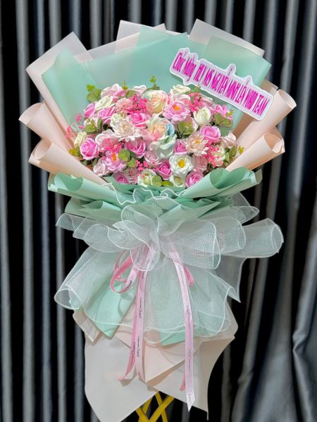 Hoa Sáp: Bó Hoa Hồng Sáp Thơm Dạ Quang Ấn Tượng - HST11