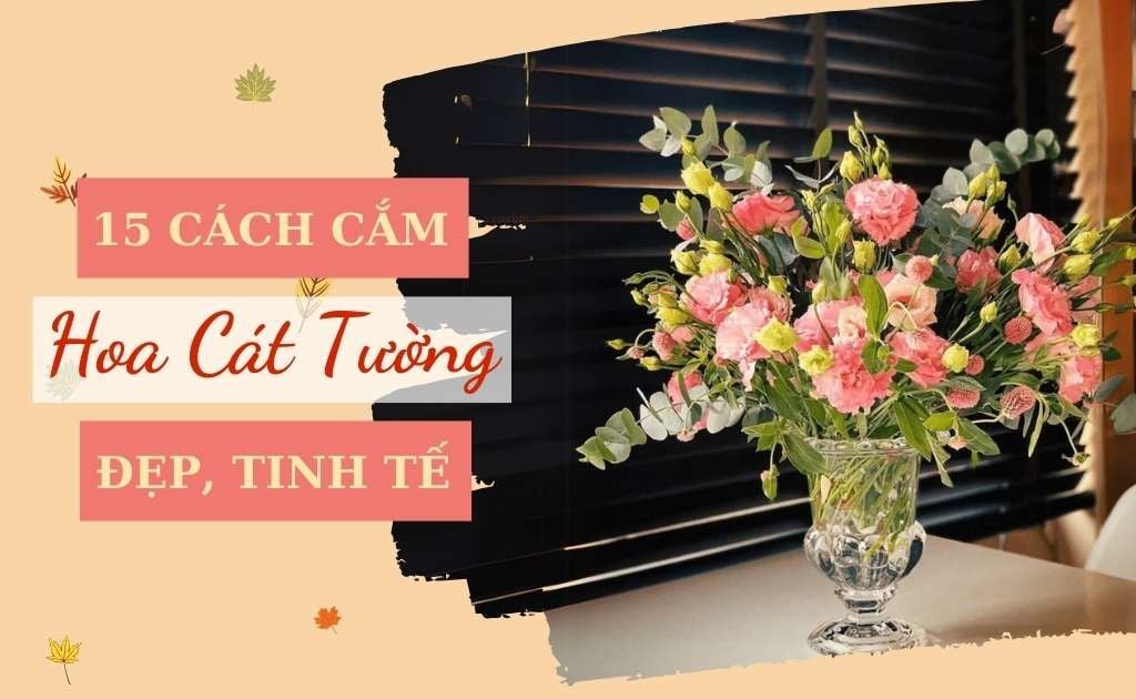 15 Cách cắm hoa Cát Tường đẹp tươi lâu cho ngày Tết và mọi không gian