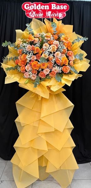 Hoa Chúc Mừng: Kệ Hoa Hoàng Kim Rạng Ngời - HCM158