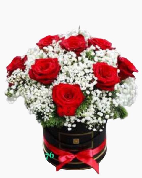 Hộp Hoa Tươi: Rose Red White - HH12 | Flosa