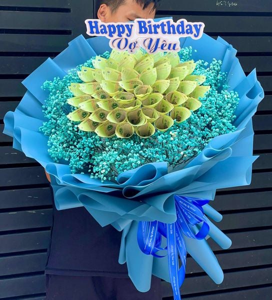 Money Flowers 100K: Bó Money Flowers 50 tờ x 100k - BT38