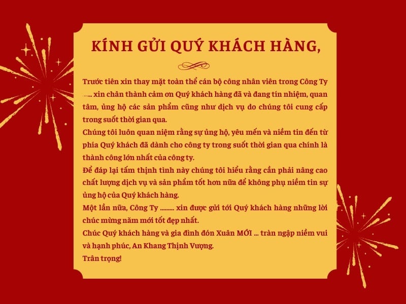 Câu chúc tết đối tác trang trọng và thể hiện phong thái chuyên nghiệp