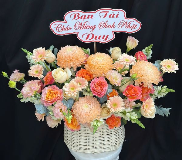 Giỏ Hoa Khai Trương: Giỏ Hoa Cam Am - HG94