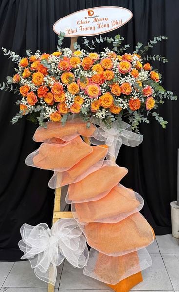 Hoa Khai Trương: Kệ Hoa Khai Trương Thành Công Rực Cháy - HCM72