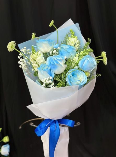 Hoa Bó Dài: Bó Hoa Hồng Bầu Trời Bình Yên - 20/10 - HBD303
