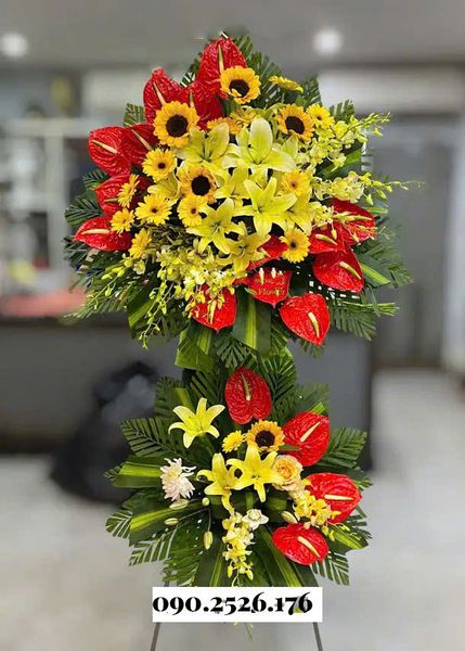 Hoa Khai Trương: Kệ Hoa Khai Trương Best Wishes - HCM40