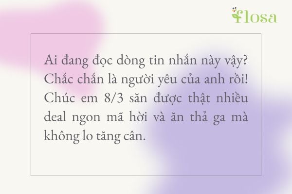 lời chúc hài hước cho ngày 8/3 sẽ là điểm sáng