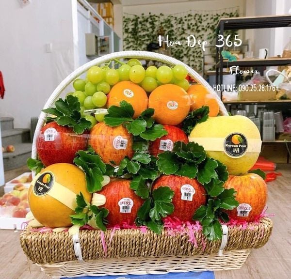 Giỏ Trái Cây Fresh Green - GTC54 chưng Tết