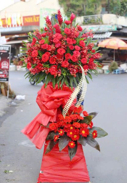 Lẵng Hoa Khai Trương: Lẵng Hoa Lucky Flower - HCM30