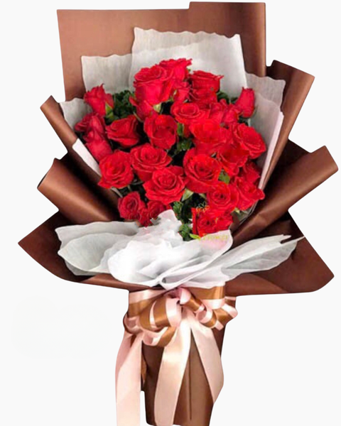 Hoa Bó Dài: Đỏ Tươi - HBD167 - Hoa Hồng 20/10