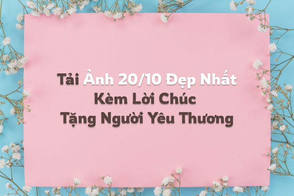 999+ Ảnh hoa 20/10 đẹp nhất kèm lời chúc tặng mẹ, vợ, người yêu ý nghĩa