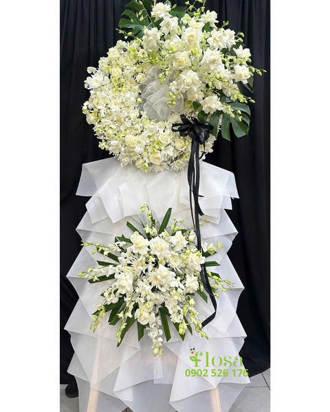 Hoa Chia Buồn: Vòng Tiếc Thương   - HTL186 | Flosa