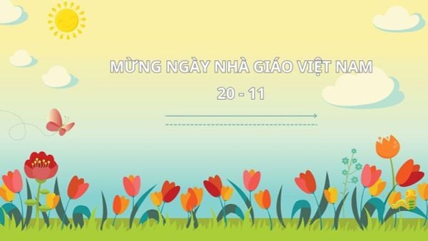 Hình ảnh chúc mừng 20/11 để trang trí thiệp mừng, gửi gắm lòng tri ân chân thành nhất (Nguồn: Internet)