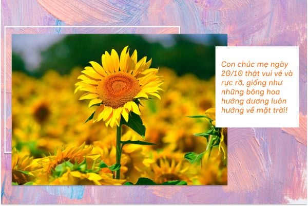 Con chúc mẹ ngày 20/10 thật vui vẻ và rực rỡ