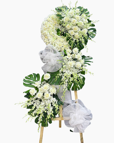 Hoa Chia Buồn: Vòng Hoa Giã Từ - HTL195 | Flosa