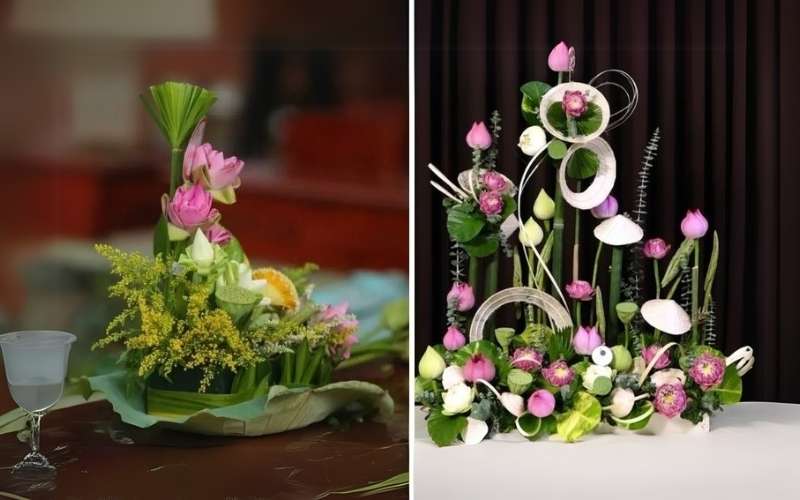 Hoa sen được cắm nhân dịp ngày rằm lễ sẽ có số lượng lẻ theo quan niệm dân gian