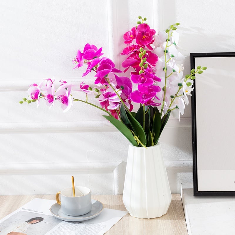 Cách cắm hoa lan bình thuỷ tinh sáng tạo, phô diễn vẻ đẹp tự nhiên