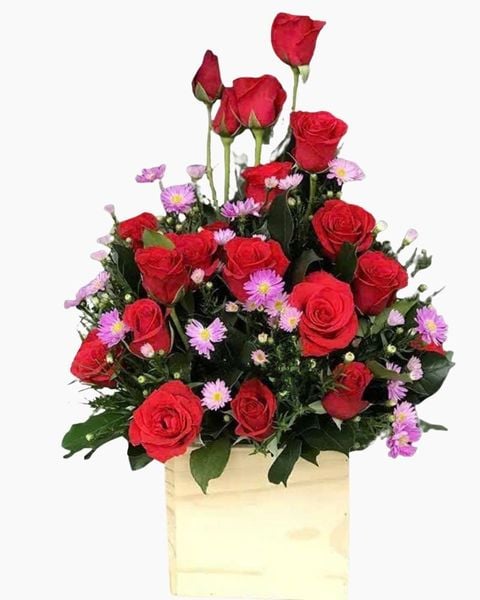 Hoa Màu Đỏ: Hộp Hoa Home Sweet Home - HCH14