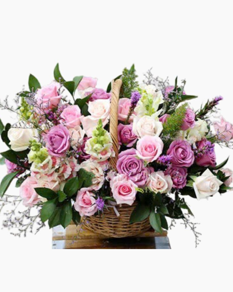  Giỏ Hoa Tím Mộng Mơ - HG44 