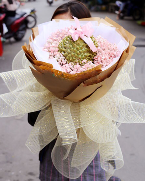 Hoa Trái Cây: Bó Hoa Mix Với Sầu Riêng - TC04  - Hoa 20/10