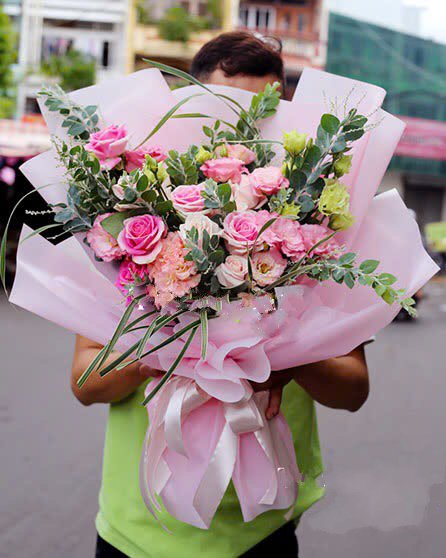 Hoa Bó Dài: Bó Hoa Hồng Tình Đắm Say - HBD224