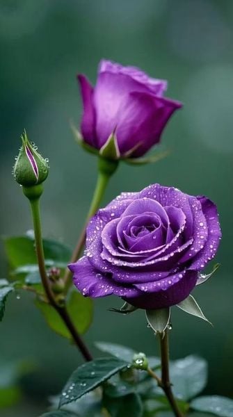 Hình nền hoa hồng tím cho điện thoại ý nghĩa thuỷ chung