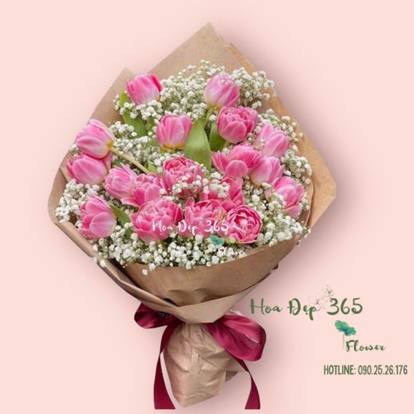 Bó Hoa Tulip Hồng