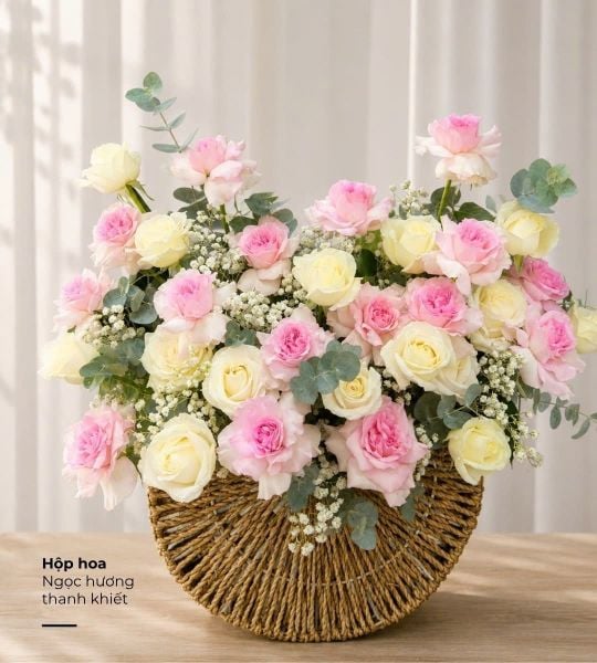 Giỏ Hoa Tươi: Giỏ Hoa Ngọc Hương Thanh Khiết - HG99