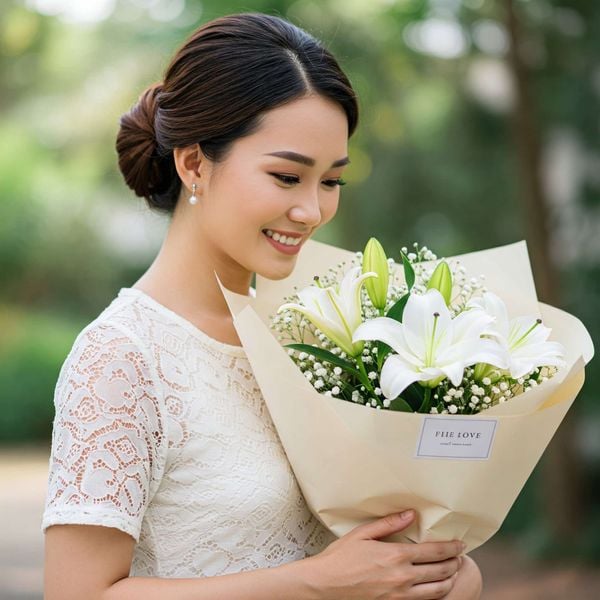 Bó hoa ly tặng nàng nhân dịp sinh nhật