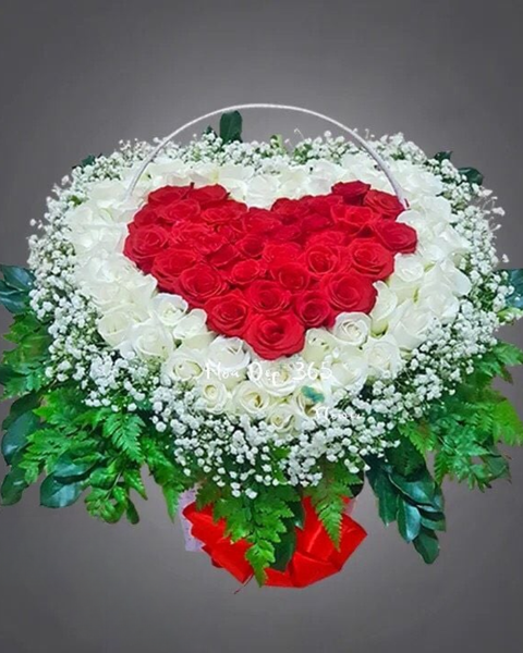 Giỏ Hoa Khai Trương: Trái Tim Bất Tận - HG55