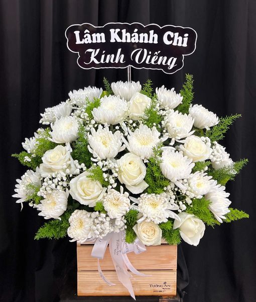 Hoa Chia Buồn: Hộp Hoa Thương Mến - HTL193 | Flosa