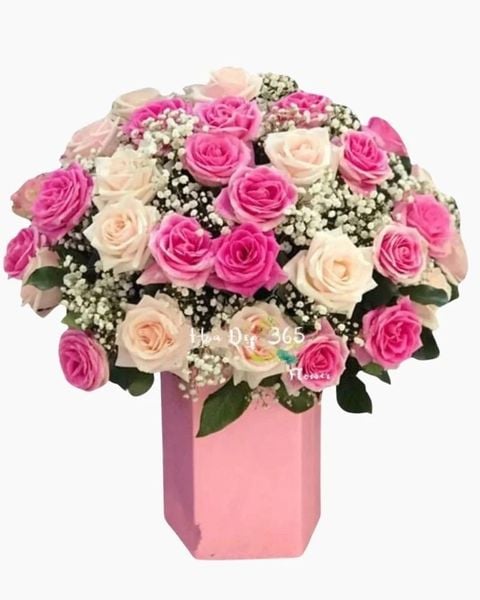 Hộp hoa Sắc Hồng - Món quà sinh nhật rực rỡ sắc màu của nhà Flosa