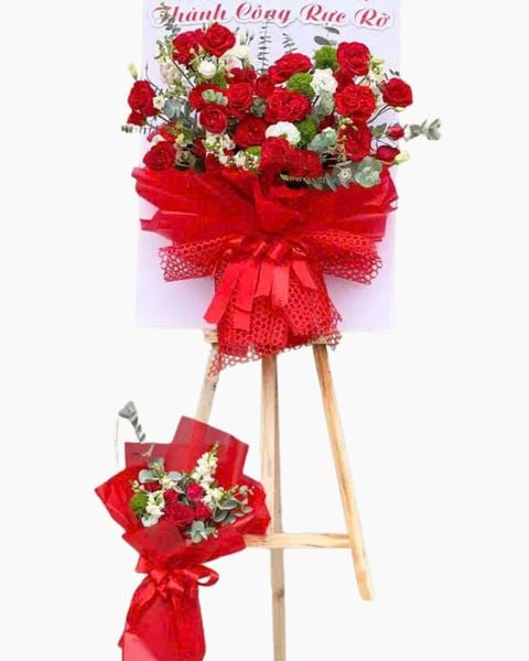 Hoa Chúc Mừng: Lẵng Hoa Khai Trương Hưng Thịnh - HCM09