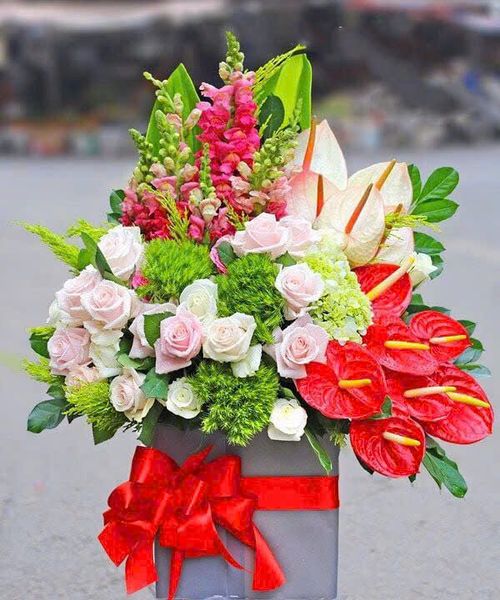 Hoa Hồng: Hộp Hoa Khai Trương Để Bàn Ngày Vui - HCH85