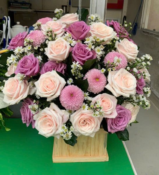 Hoa Màu Tím: Hộp Hoa Purple Blooming - HG16