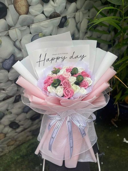  Bó Hoa Hồng Sáp Thơm Mix Màu - HST58 