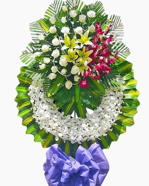 Vòng Hoa Tang Lễ: Vòng Hoa Đám Tang Kính Viếng - HTL90