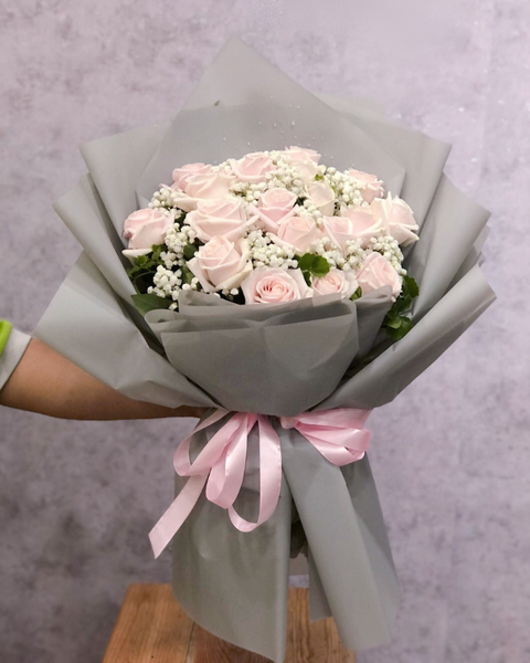  Bó Hoa 20 Hoa Hồng Pastel  - HBD234 - Hoa 20/10 