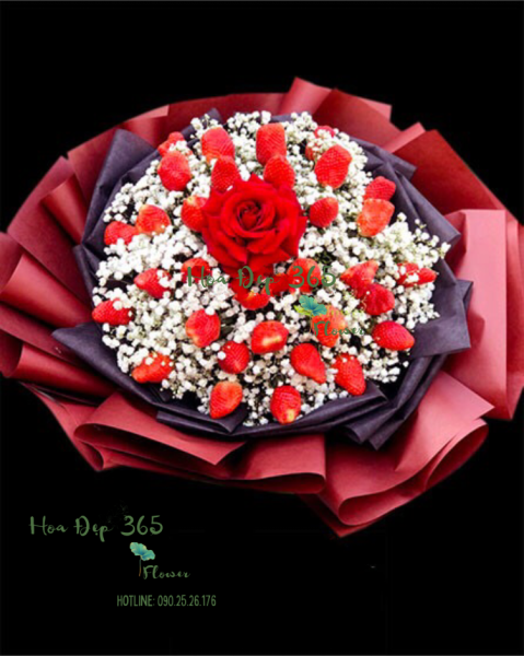 Bó hoa mix trái cây mãi mãi một tình yêu