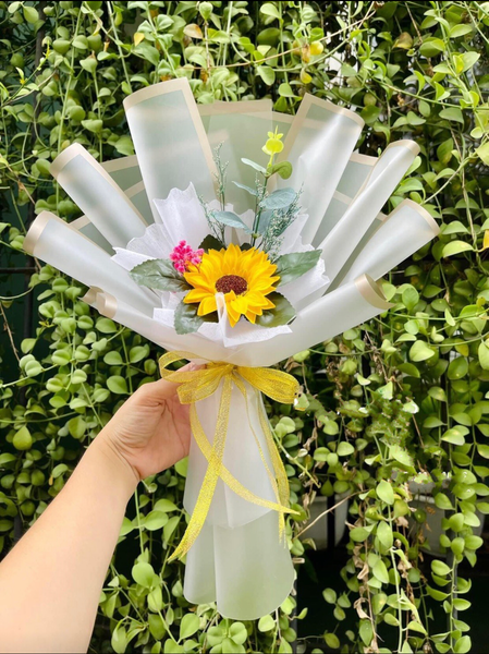  Lung Linh - HST16 - Bó Hướng Dương Sáp Thơm 01 Hoa Đẹp 