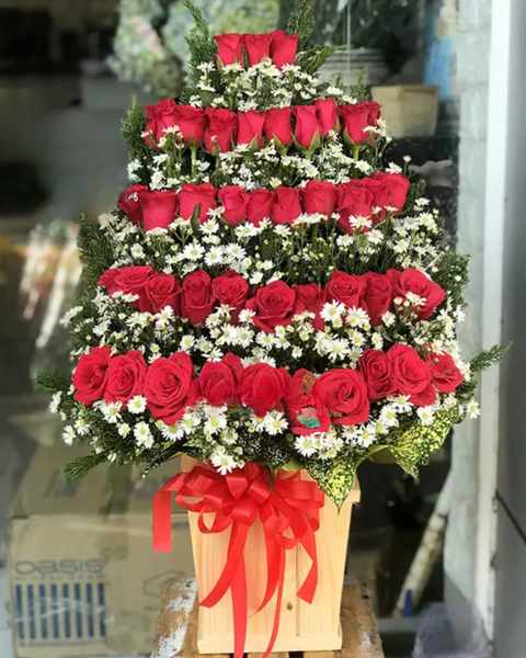  Hộp Hoa Hồng Đỏ - HCH94 